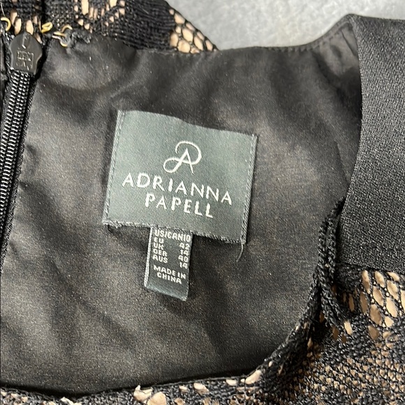 Adrianna Papell Blue Sheath‎ Dress Mock Neck Midi - Picture 6 of 8